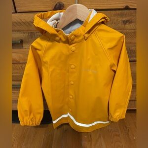Polarn y. Pyret yellow rain coat sz 2-4